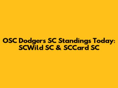 OSC Dodgers SC Standings Today: SCWild SC & SCCard SC