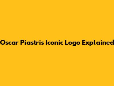 Oscar Piastri's Iconic Logo Explained