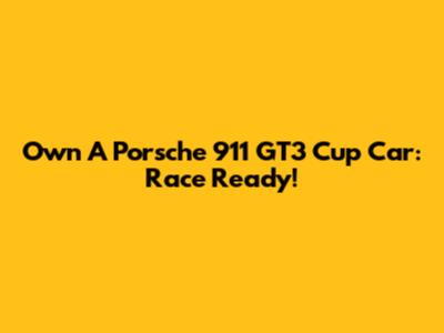 Own A Porsche 911 GT3 Cup Car: Race Ready!