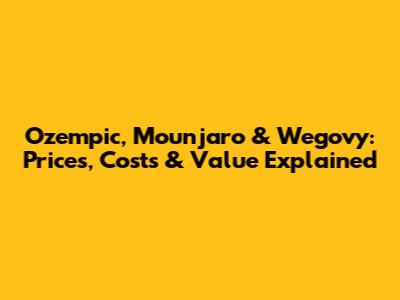 Ozempic, Mounjaro & Wegovy: Prices, Costs & Value Explained