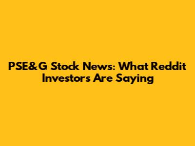 PSE&G Stock News: What Reddit Investors Are Saying