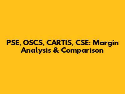 PSE, OSCS, CARTIS, CSE: Margin Analysis & Comparison