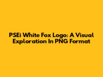 PSEi White Fox Logo: A Visual Exploration In PNG Format