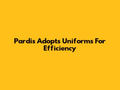 Pardis Adopts Uniforms For Efficiency