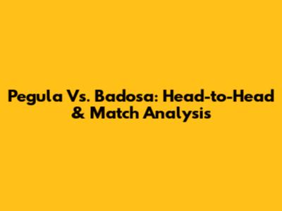 Pegula Vs. Badosa: Head-to-Head & Match Analysis