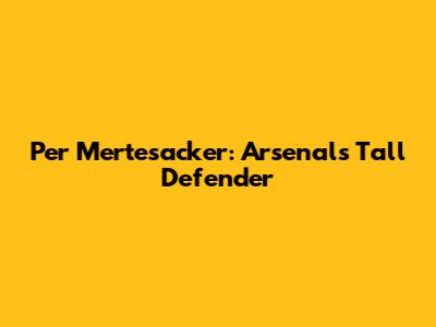 Per Mertesacker: Arsenal's Tall Defender
