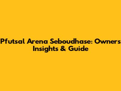 Pfutsal Arena Seboudhase: Owner's Insights & Guide