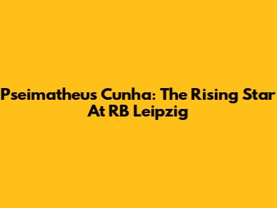Pseimatheus Cunha: The Rising Star At RB Leipzig