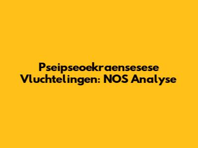 Pseipseoekraensesese Vluchtelingen: NOS Analyse