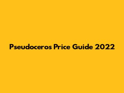 Pseudoceros Price Guide 2022