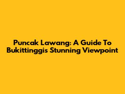 Puncak Lawang: A Guide To Bukittinggi's Stunning Viewpoint