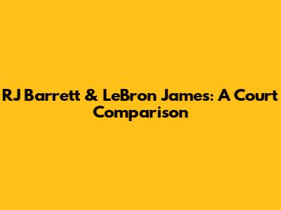 RJ Barrett & LeBron James: A Court Comparison