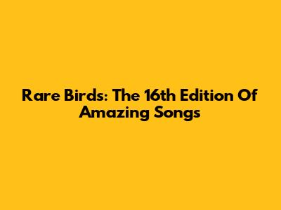 Rare Birds: The 16th Edition Of Amazing Songs