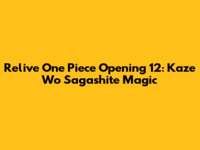 Relive One Piece Opening 12: Kaze Wo Sagashite Magic