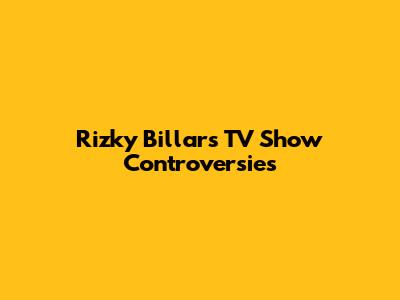 Rizky Billar's TV Show Controversies