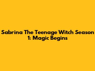 Sabrina The Teenage Witch Season 1: Magic Begins