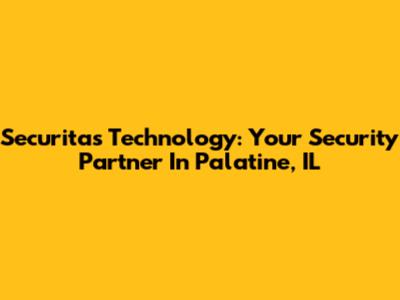 Securitas Technology: Your Security Partner In Palatine, IL