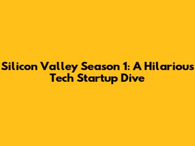 Silicon Valley Season 1: A Hilarious Tech Startup Dive