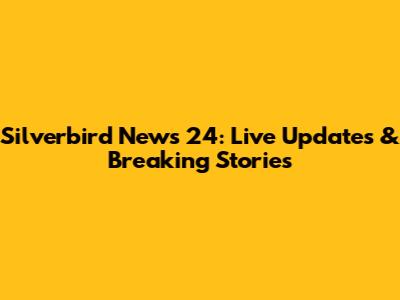 Silverbird News 24: Live Updates & Breaking Stories
