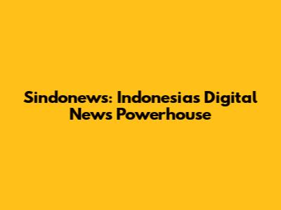 Sindonews: Indonesia's Digital News Powerhouse