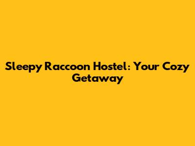 Sleepy Raccoon Hostel: Your Cozy Getaway