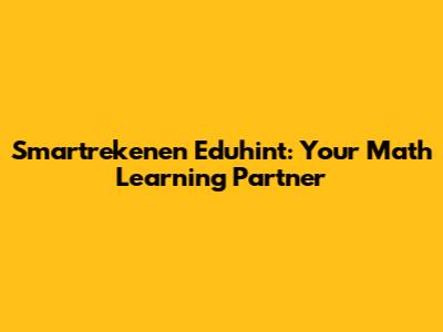Smartrekenen Eduhint: Your Math Learning Partner