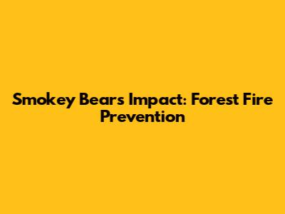 Smokey Bear's Impact: Forest Fire Prevention
