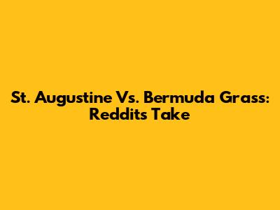 St. Augustine Vs. Bermuda Grass: Reddit's Take