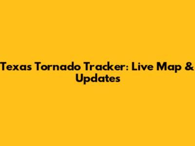 Texas Tornado Tracker: Live Map & Updates