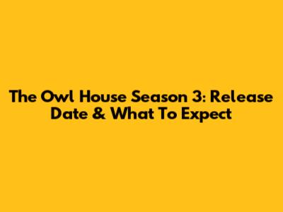The Owl House Season 3: Release Date & What To Expect