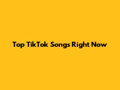 Top TikTok Songs Right Now