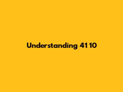 Understanding 41 10