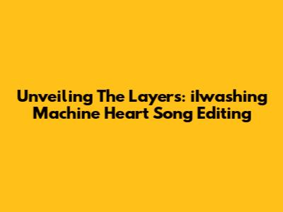 Unveiling The Layers: 'iIwashing Machine Heart' Song Editing