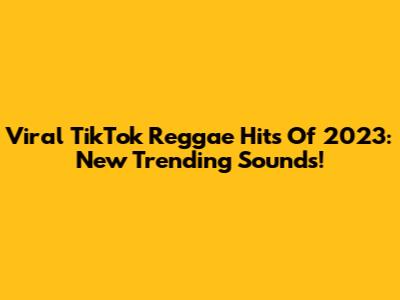 Viral TikTok Reggae Hits Of 2023: New Trending Sounds!