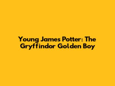 Young James Potter: The Gryffindor Golden Boy